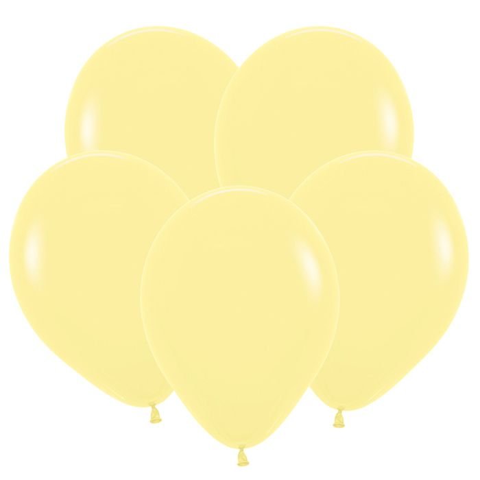 S12 Пастель, Матовый Макаронс, Нежно-желтый, 12"/30 см, 1 шт